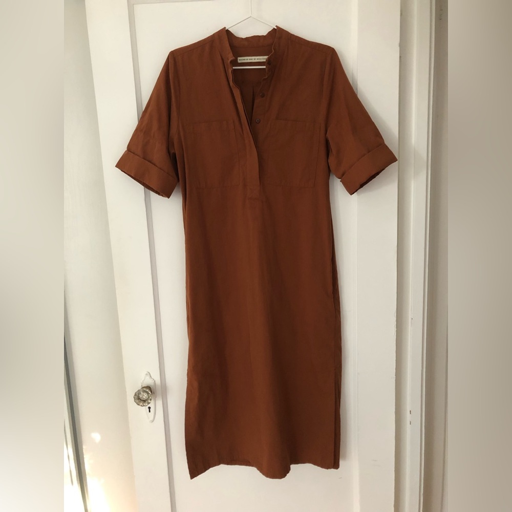 Shades of Grey by Micah Cohen Henley Shirtdress Cinnamon